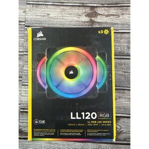 CORSAIR LL120 Dual Light Loop RGB LED PWM Fan 120mm  - Pack of 3